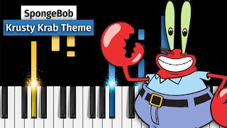 SpongeBob  Krusty Krab Theme  Piano Tutorial [upl. by Millian]