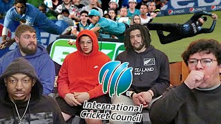 AMERICAN FOOTBALL PLAYERS REACT TO BEST CRICKET CATCHES [upl. by Neff]