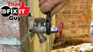 How to FIX a LEAKY Outdoor Water Faucet [upl. by Evelunn850]