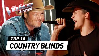 Best COUNTRY Blind Auditions on The Voice 🤠 [upl. by Cthrine486]