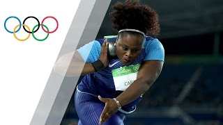 USAs Carter outthrows for Shot Put gold [upl. by Eislrahc4]