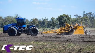 KTec 28 Wide Land Leveler Working in Australia [upl. by Newbold]