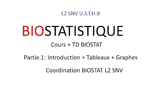 Biostatistique  Stat Descriptive Partie 1  L2 SNV [upl. by Dwinnell]