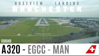 Perfect A320 Pilotview Landing in Manchester EGCC [upl. by Peery]