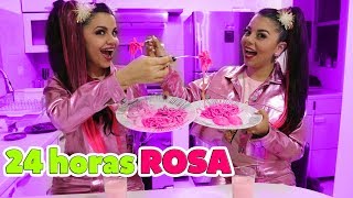 24 Horas Comiendo Todo ROSA  Gilda Cocina Pastelitos Gaby y Gilda [upl. by Dermott625]