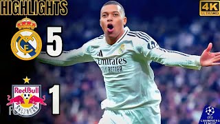 Real Madrid vs RB Salzburg 5  1  Extended Highlights amp Goals💥  Champions League [upl. by Euqinoj122]