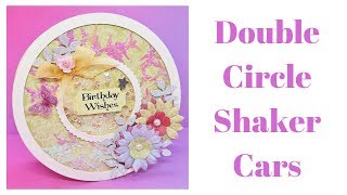 Double Circle Shaker Card  Mixed Up Craft [upl. by Matronna178]