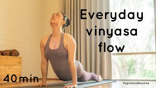 40min everyday vinyasa yoga flow  whole body  hips  energise [upl. by Tory318]