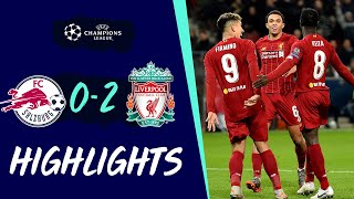 Highlights Salzburg 02 Liverpool  Reds qualify for Champions League knockout stage [upl. by Shandeigh]