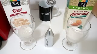 Oat Milk vs Almond Milk part 2 Frothing Test [upl. by Jenness]