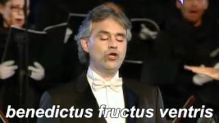 ANDREA BOCELLI AVE MARIA SCHUBERT Lyrics  traduzione [upl. by Acireh]