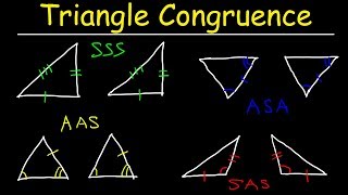 Triangle Congruence Theorems Two Column Proofs SSS SAS ASA AAS Postulates Geometry Problems [upl. by Bobbee]