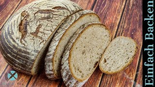 Weizen Mischbrot mit Poolish [upl. by Ynaffit]