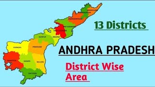 Andhra Pradesh District Wise Total Area [upl. by Lancelle]