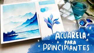 ACUARELA PARA PRINCIPIANTES 💖⎟BÁSICO [upl. by Ahsiet]