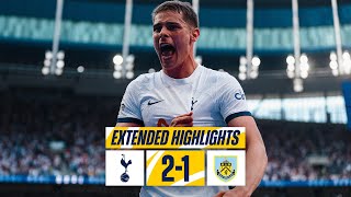 TOTTENHAM HOTSPUR 21 BURNLEY  EXTENDED PREMIER LEAGUE HIGHLIGHTS [upl. by Nylrebmik]