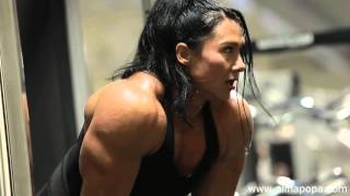 alina popa looking huge  Hard workout [upl. by Loftis]