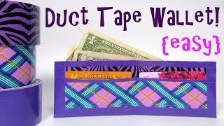 EASY Duct Tape Wallet Tutorial [upl. by Ardnac221]