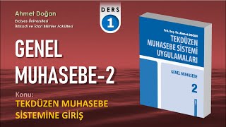 Genel Muhasebe 2  GİRİŞ  TEKDÜZEN HESAP PLANI [upl. by Atinek354]