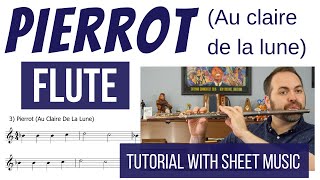 Pierrot Au Claire De La Lune  FLUTE Tutorial [upl. by Anh]