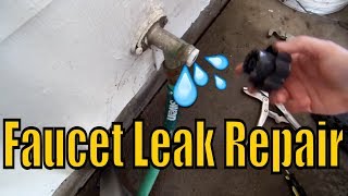 Repairing a Leaky Outdoor Faucet [upl. by Etnovahs]