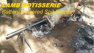 LAMB Rotisserie on Portable Battery Powered Spit Roaster [upl. by Otrebireh62]