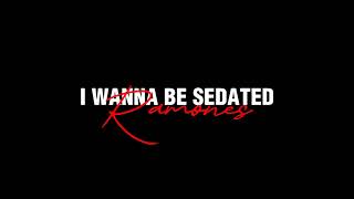 Ramones  I Wanna Be Sedated  Lirik Indonesia [upl. by Thirzia188]