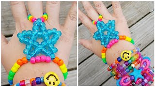 Star kandi bracelet tutorial [upl. by Ymmot674]