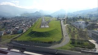 Most Difficult Landing in Colombia  Cockpit View HD 1080p [upl. by Ynaiffit]