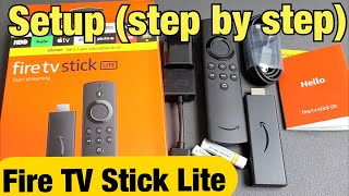 Fire TV Stick Lite How to Setup Step by Step for Beginners [upl. by Ellenaej]