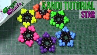 How to Make a Kandi Star  Kandi Tutorial  GingerCandE [upl. by Aisyat]