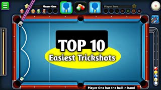 Top 10 Trickshots EASIEST TRICKSHOTS  8 ball pool [upl. by Ardel]