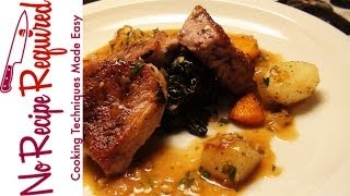 Pork Tenderloin Medallions in White Wine Sauce  NoRecipeRequiredcom [upl. by Eladnar]