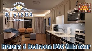 Disneys Riviera Resort  2 Bedroom Preferred View DVC Villa  Room Tour [upl. by Clarabelle]