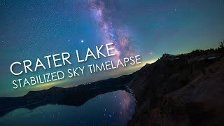 Crater Lake  Stabilized Sky Timelapse  Visualization of Earths Rotation  4K [upl. by Gnourt]