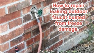 Outdoor Faucet Repair from Freezing [upl. by Tichonn965]